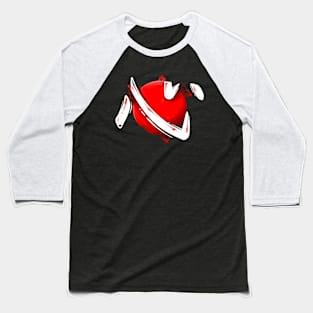 White Japanese Kanji - Heart Baseball T-Shirt